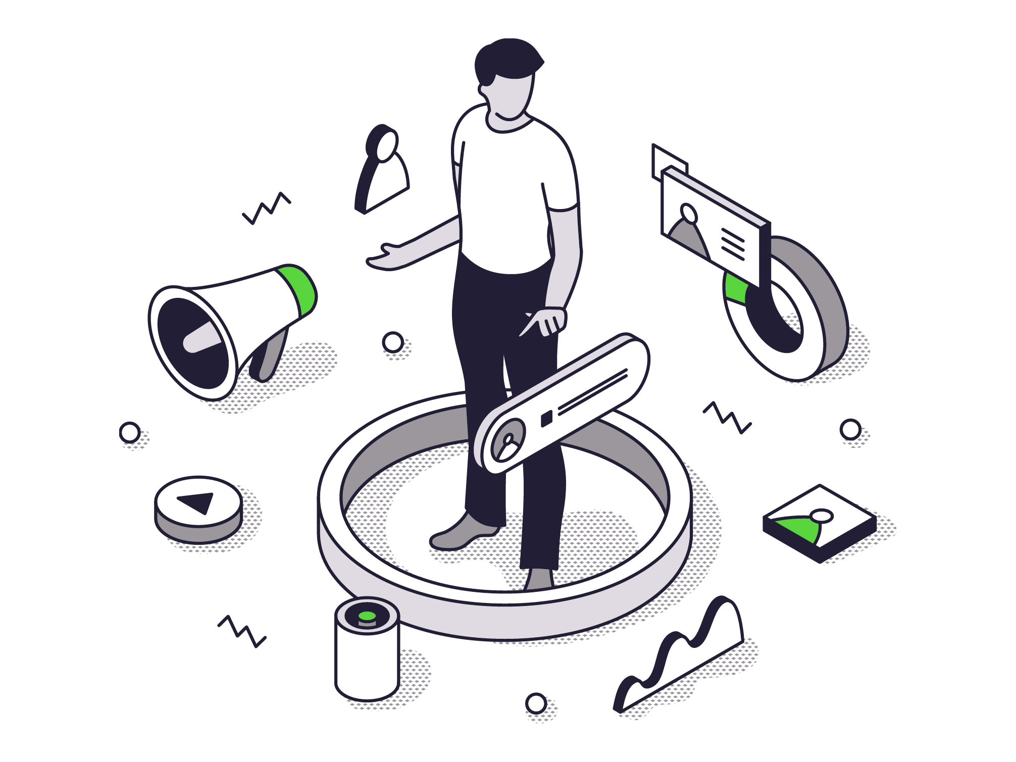 person som hanterar CRM-system